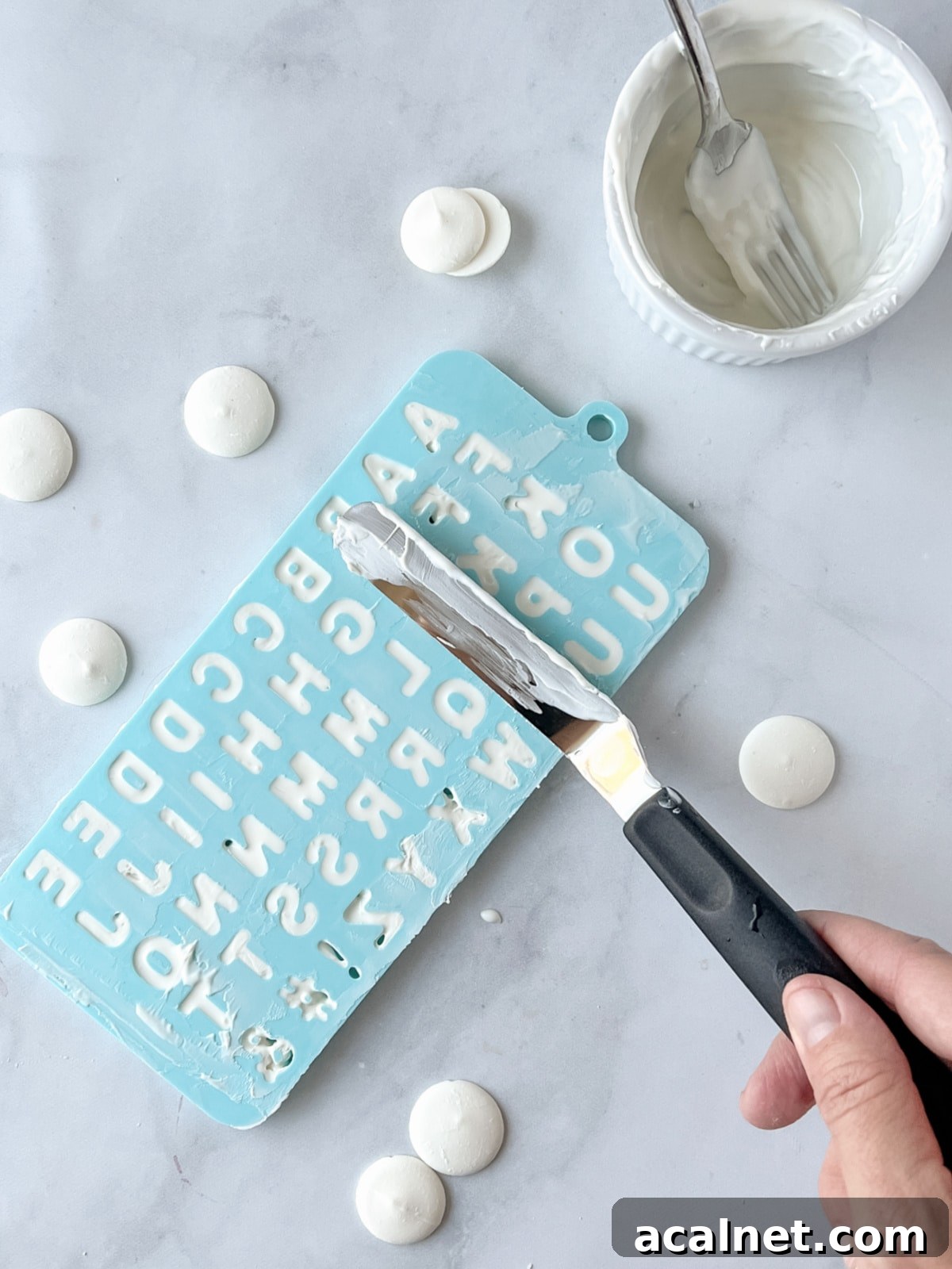 Chocolate-Covered Wafers for Wordle Fans: Sweet Puzzle Treats 4 white chocolate letters in silicone mold