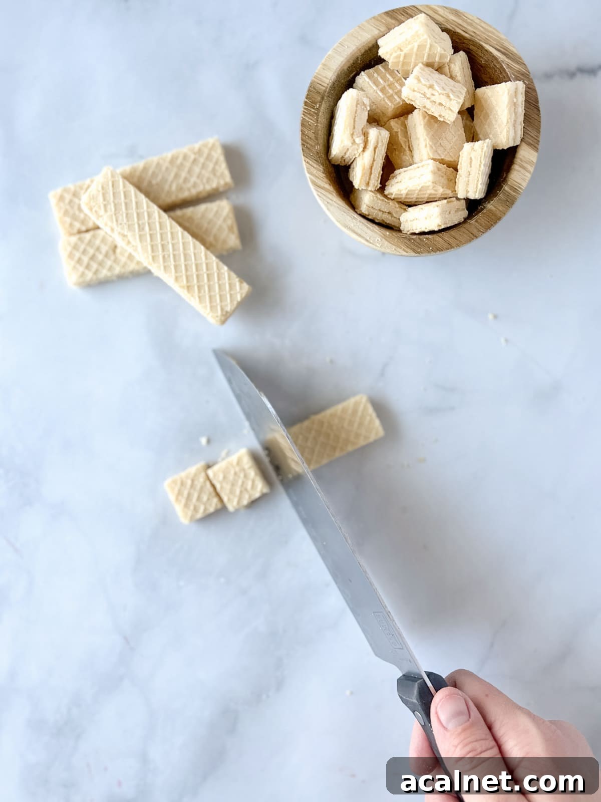 Chocolate-Covered Wafers for Wordle Fans: Sweet Puzzle Treats 5 chop wafers into squares