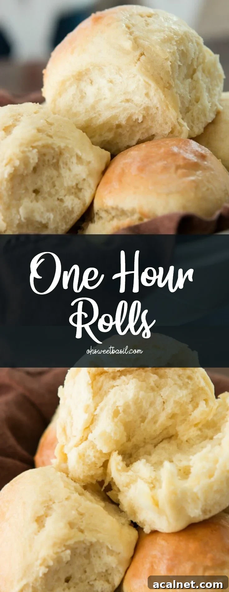 One-Hour Dinner Rolls: Quick Soft Homemade Rolls in 60 Minutes 3 A stack of homemade one hour rolls