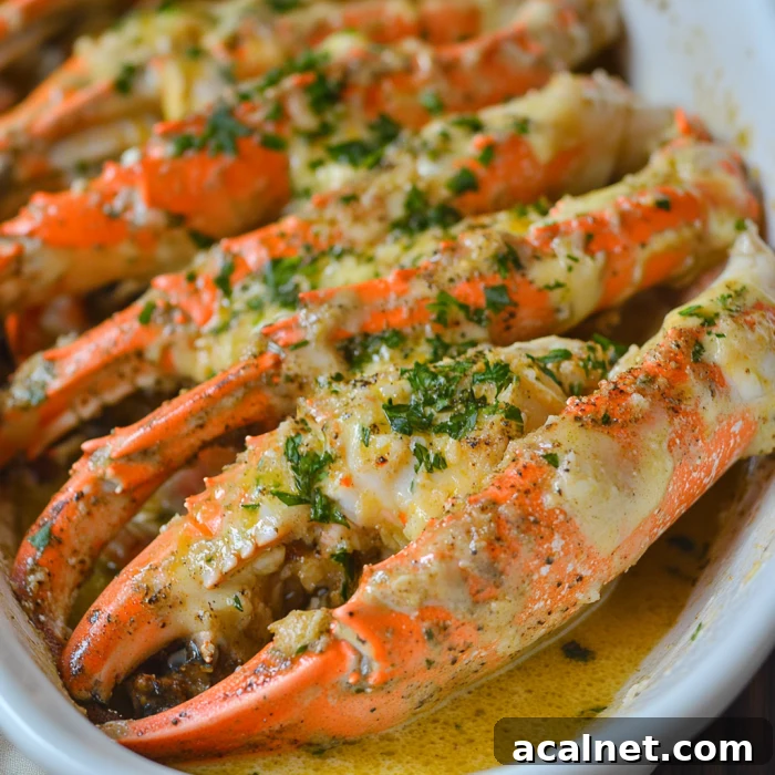 Baked crab legs