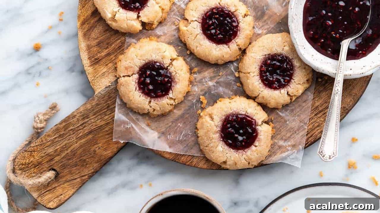 Vegan Thumbprint Cookies Recipe with Raspberry Jam