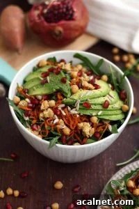 Healthy Sweet Potato Noodle Salad with Chickpeas and Rocket - Vegan Healthy Side Dish