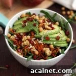 Healthy Sweet Potato Noodle Salad with Chickpeas and Rocket - Vegan Healthy Side Dish