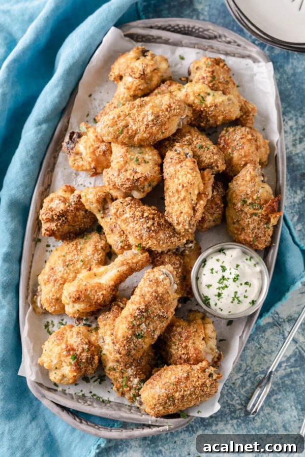 Baked garlic Parmesan chicken wings