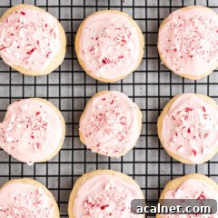 wire rack of peppermint cookies