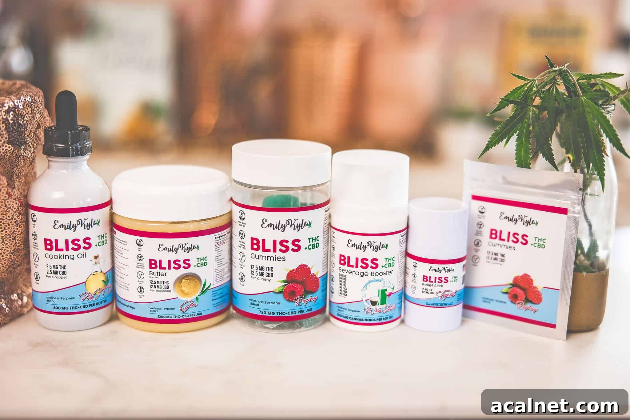 A picture of Emily Kyles Bliss Products.