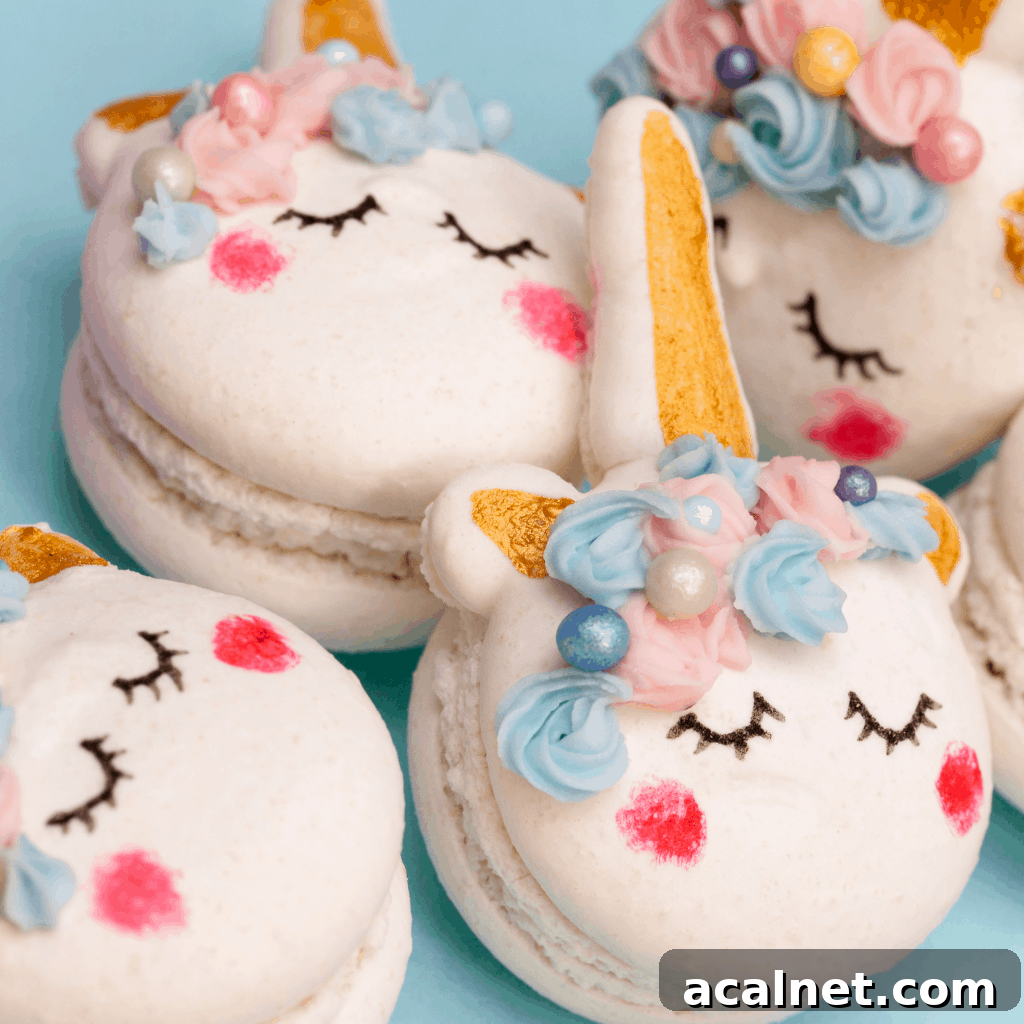 Magical Unicorn Hot Cocoa Bombs Recipe for Colorful Winter Drinks 12 Unicorn macarons
