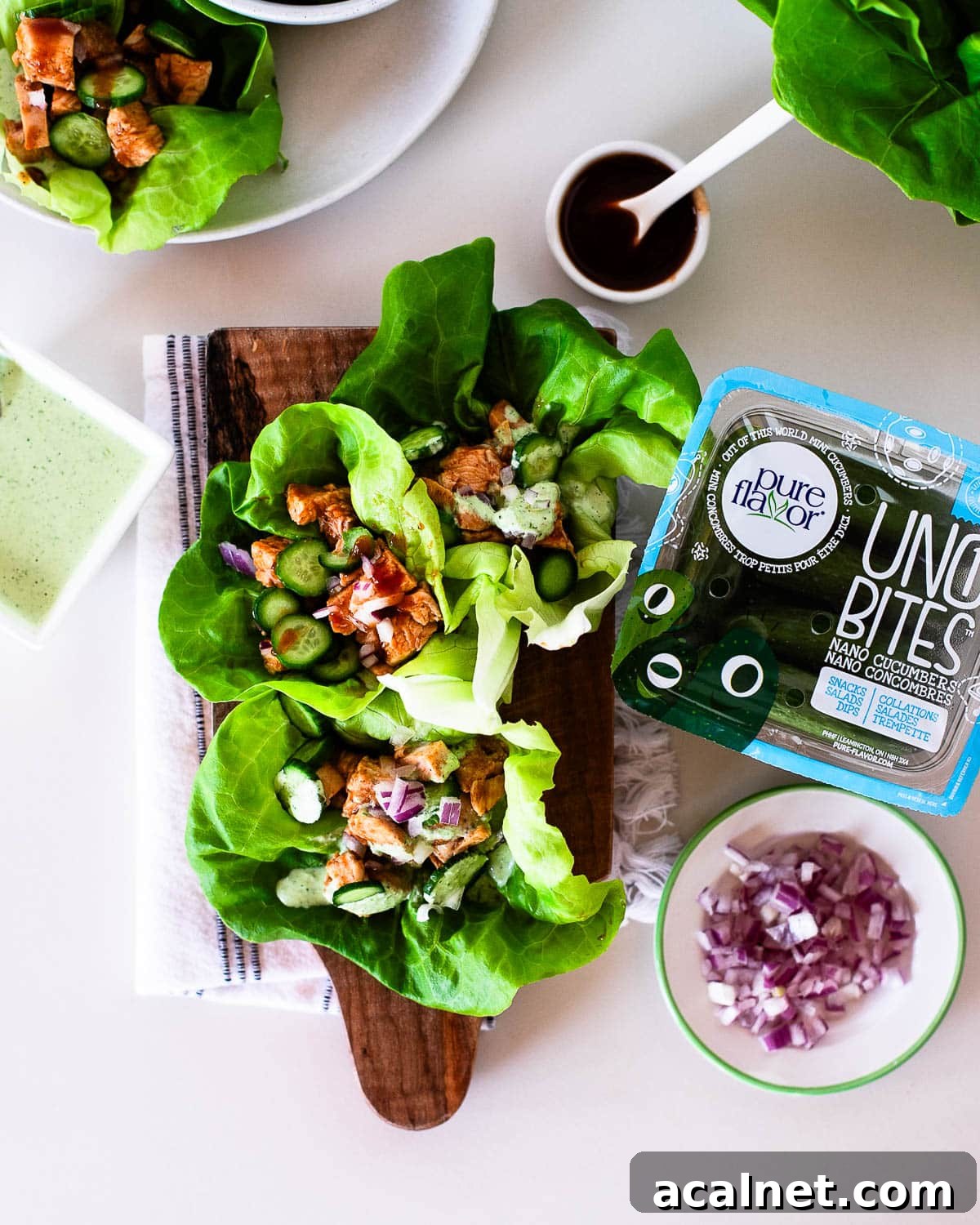Light Fresh BBQ Chicken Lettuce Wraps with Crisp Cucumber 11 BBQ chicken lettuce leaf recipe