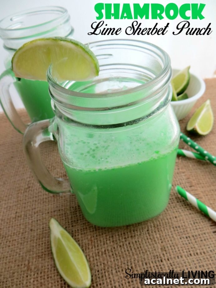 Shamrock Lime Sherbet Punch Recipe for St. Patrick’s Day Party 2 Shamrock Lime Sherbet Punch