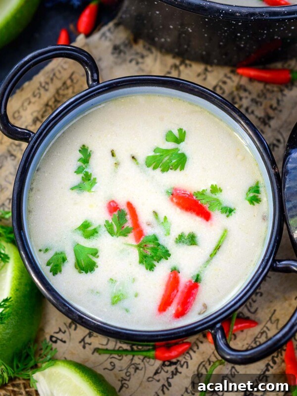 Make Tom Kha Soup (Thai Coconut Soup) using my easy recipe.