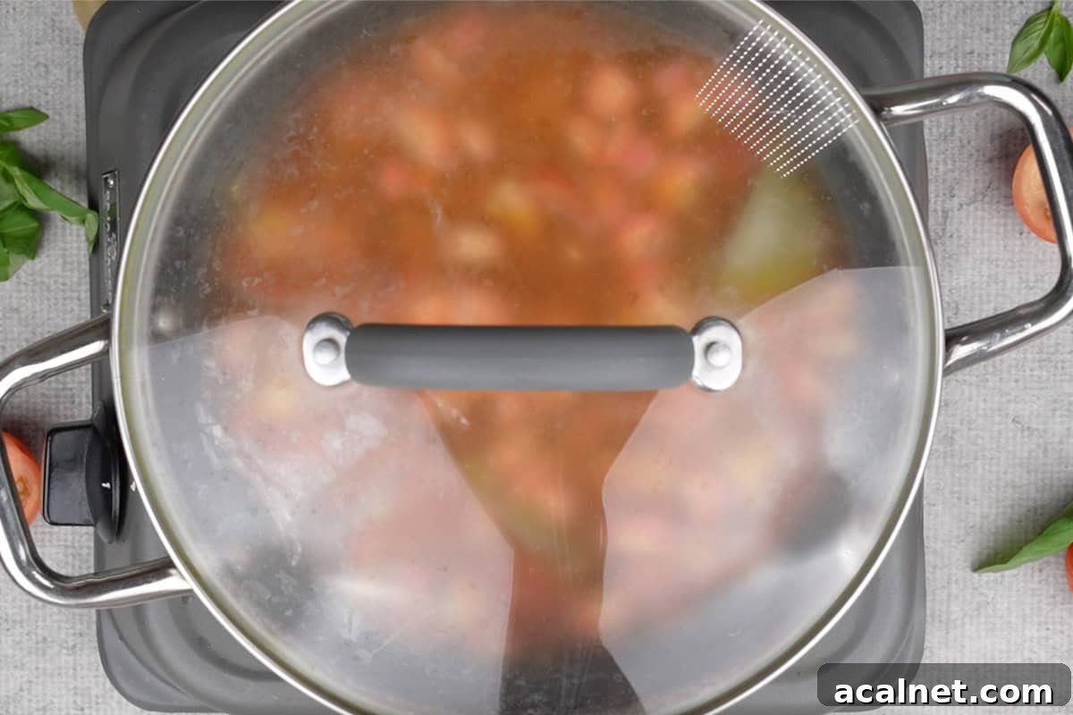 Pan covered with a lid.