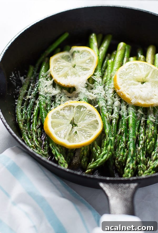 Parmesan Lemon Asparagus Skillet Primavera Kitchen Recipe