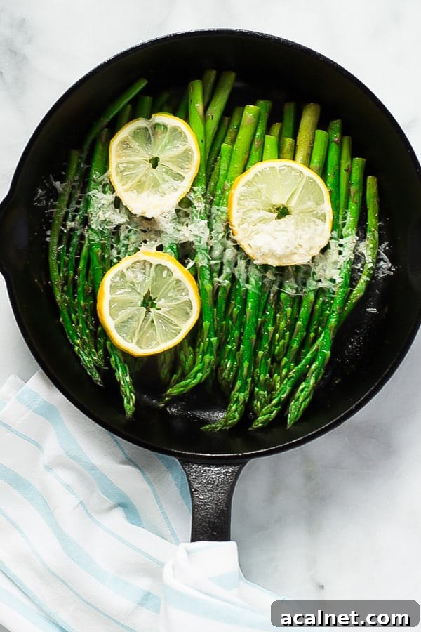 Parmesan Lemon Asparagus Skillet Primavera Kitchen Recipe