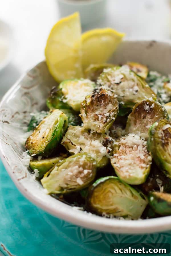 Garlic Parmesan Roasted Brussels Sprouts Primavera Kitchen Recipe