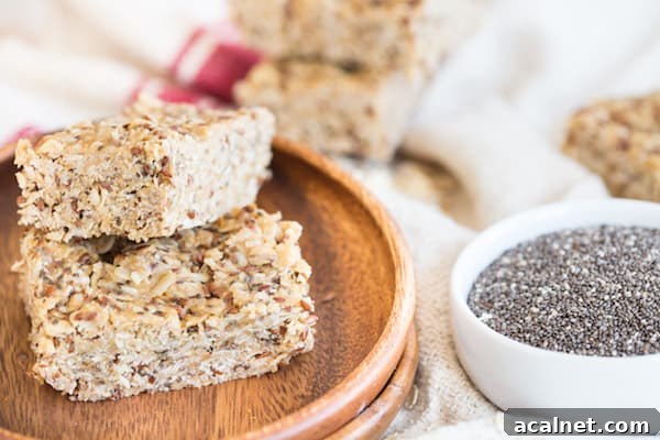 No Bake Peanut Butter Chia Granola Bars