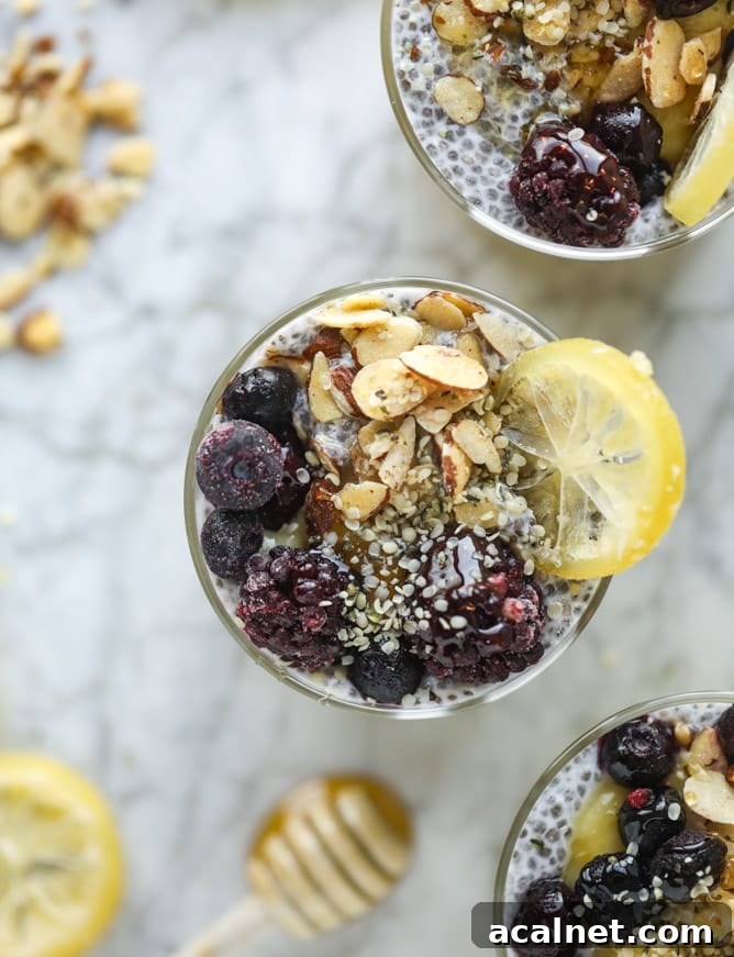 Lemon Curd Chia Parfait Recipe for Bright, Creamy Breakfast 8 lemon curd chia pudding parfait I howsweeteats.com #lemon #lemoncurd #chiapudding #snack #healthy