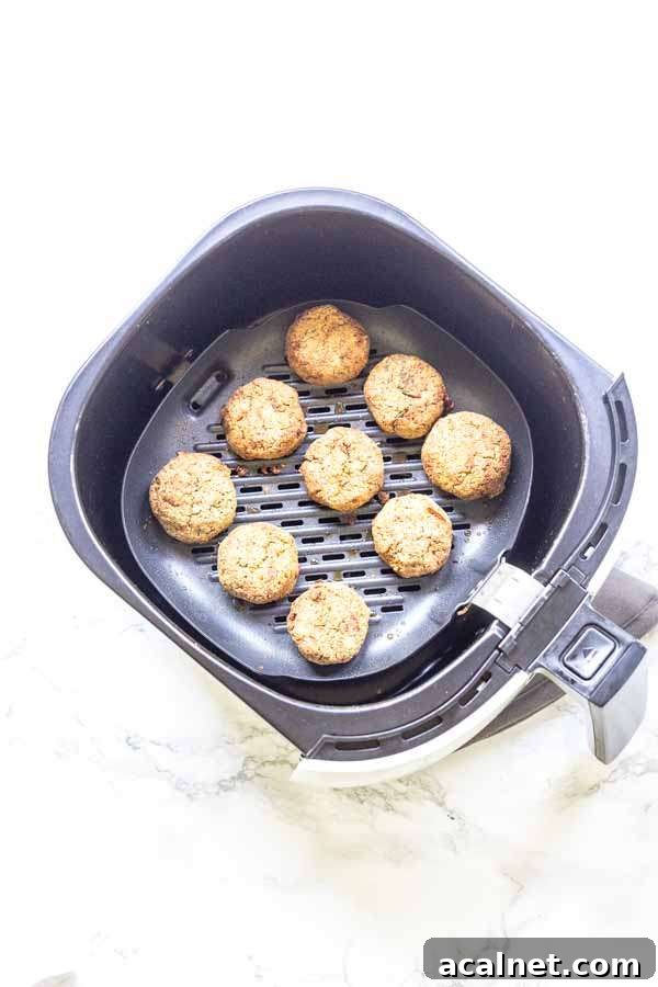 Yes, you can turn chickpeas into falafel using an Air Fryer. This easy Air Fryer falafel recipe shows you how. They made be that dark brown compared to pan-fried or deep-fried falafel but they are just as tasty. Serve as a snack or a full meal with pita bread and a salad.
