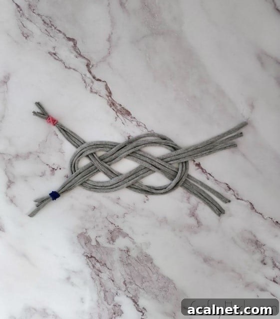 weaved loops of string