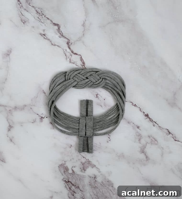 folded fabric over headband ends