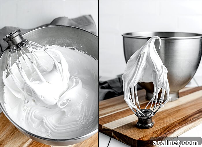 Cranberry Curd Pavlovas: Tart & Creamy Meringue Dessert 5 Whipped Meringue for Pavlovas