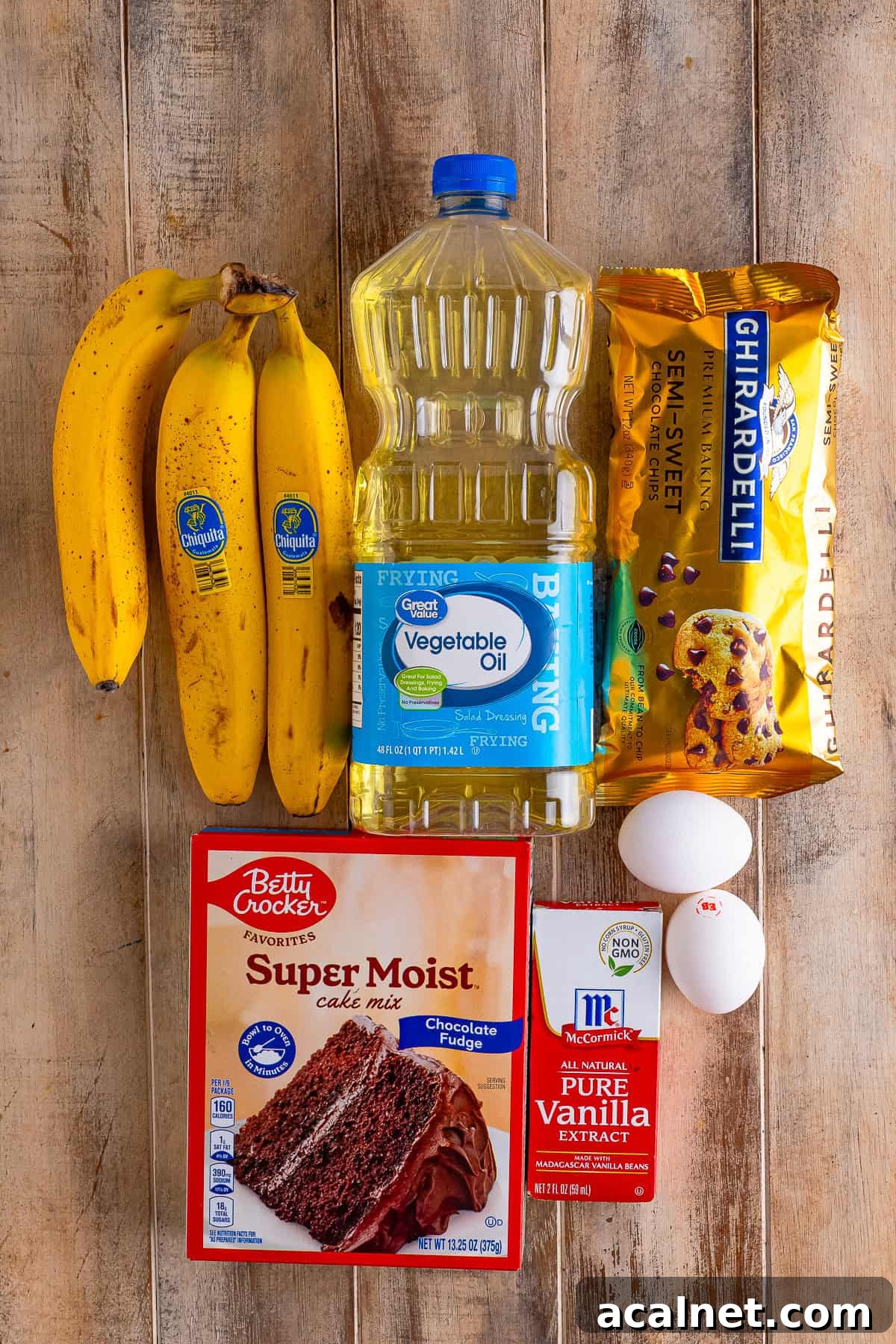 Moist Chocolate Banana Muffins with Chocolate Chips 3 ingredients needed to make Chocolate Banana Chocolate Chip Muffins