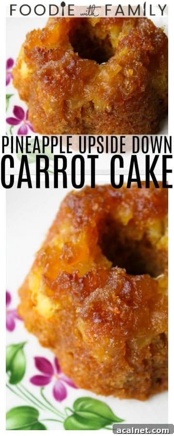 Pineapple Upside Down Carrot Cake: Caramelized, deep brown, buttery pineapple crowns perfect, sweet carrot cake. Top warm pieces with vanilla ice cream or a drizzle of creme fraiche for an over-the-top indulgent treat.