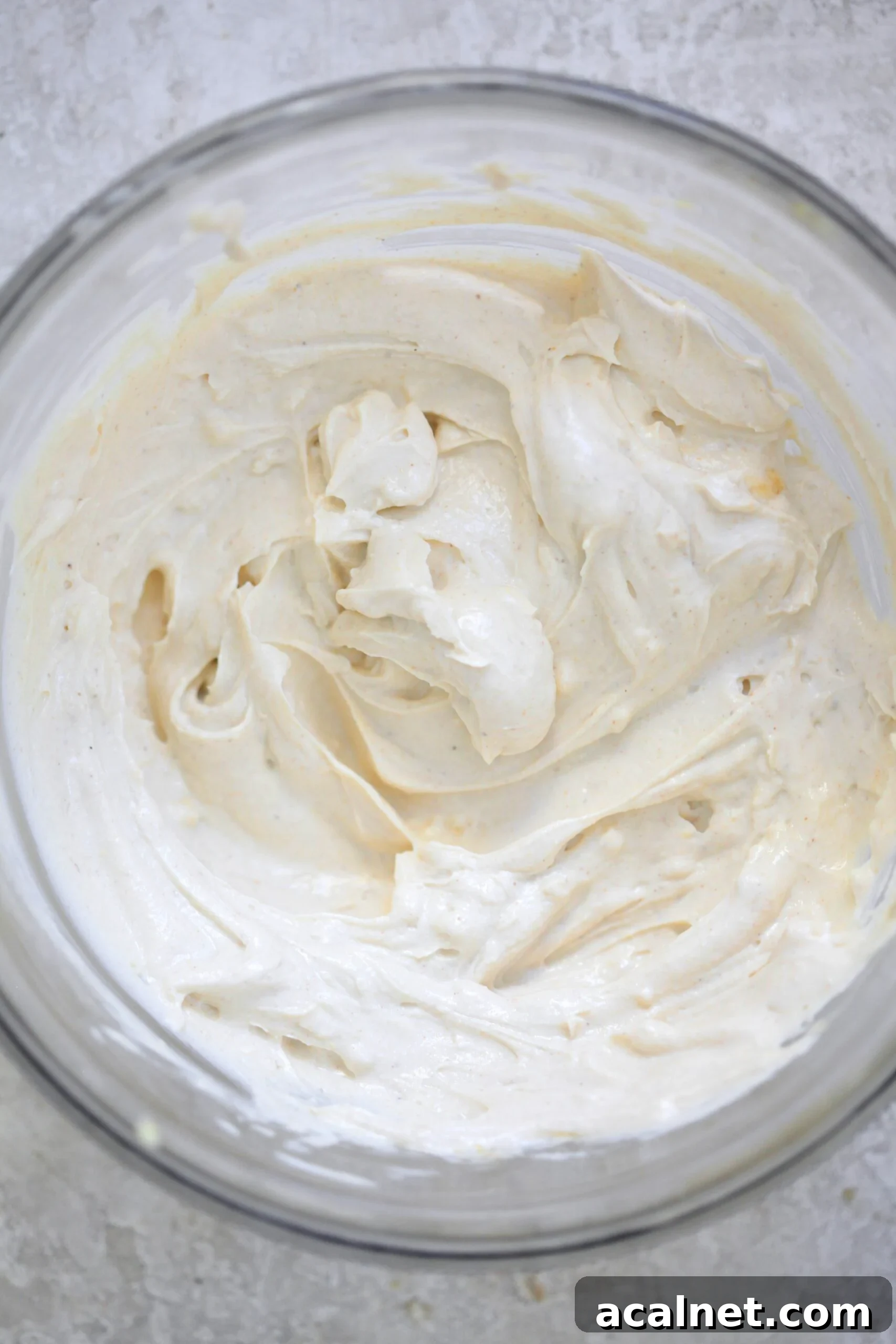 Mediterranean Tofu & Roasted Eggplant with Tahini Yogurt Sauce 8 mixed white dip in bowl