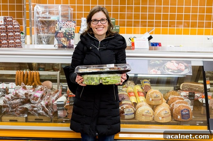 Photo of me picking up party platters at Dominion.