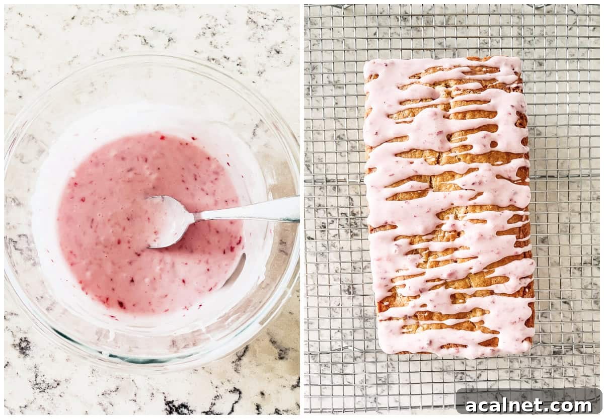 glazed strawberry loaf