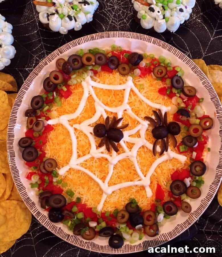 Spooky Halloween Seven Layer Dip