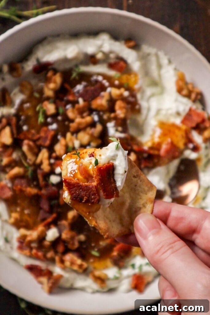 Whipped Blue Cheese Dip with Bacon, Fig Jam & Toasted Walnuts 5 whipped blue cheese dip and crackers