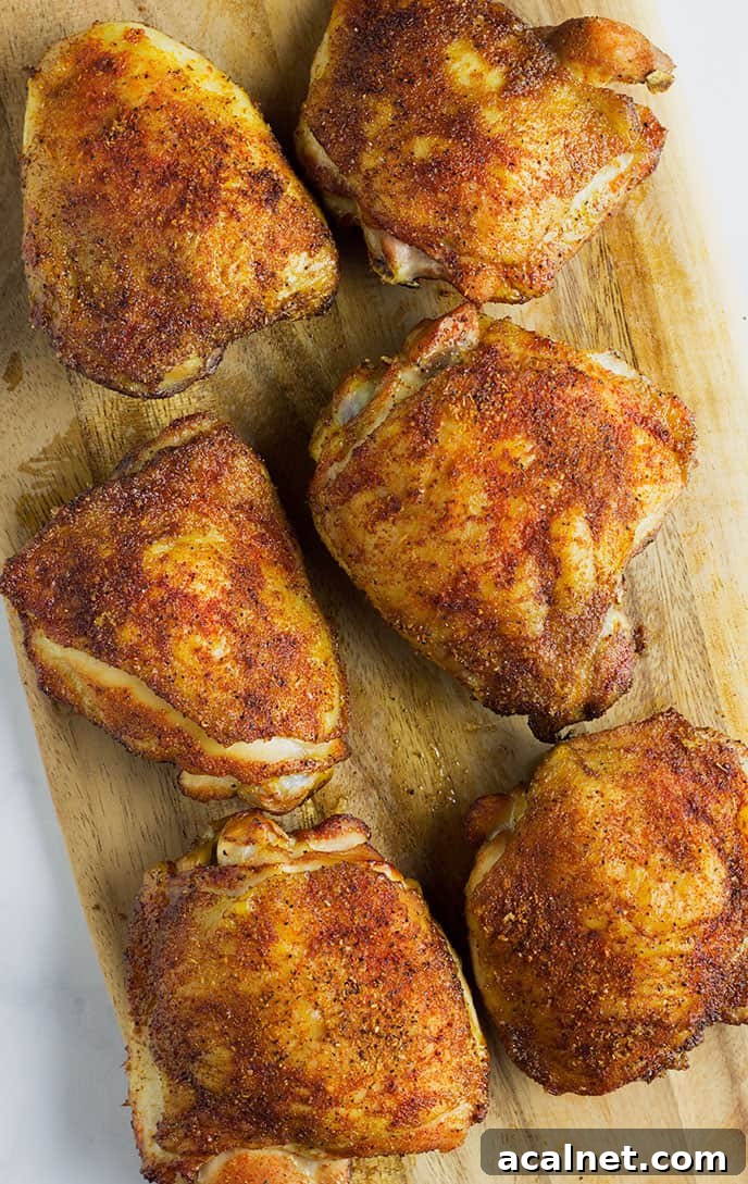 Juicy Smoked Chicken Thighs with Crispy Skin Recipe 2 smoked chicken thighs
