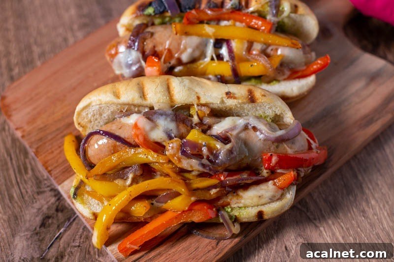 Big Green Egg sausage and peppers