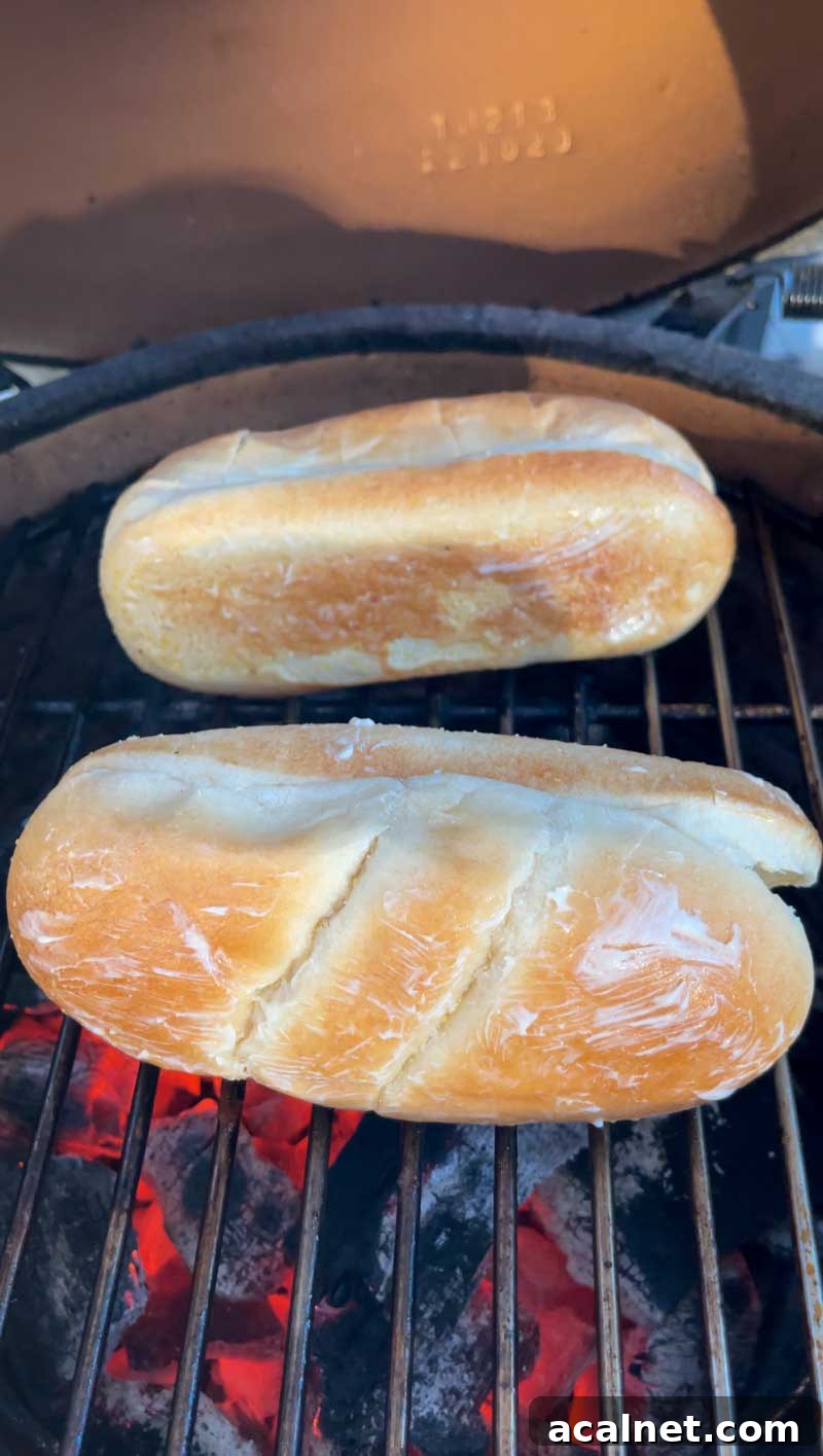Toasted roll closeup
