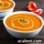 Low Carb Creamy Roasted Red Pepper Soup