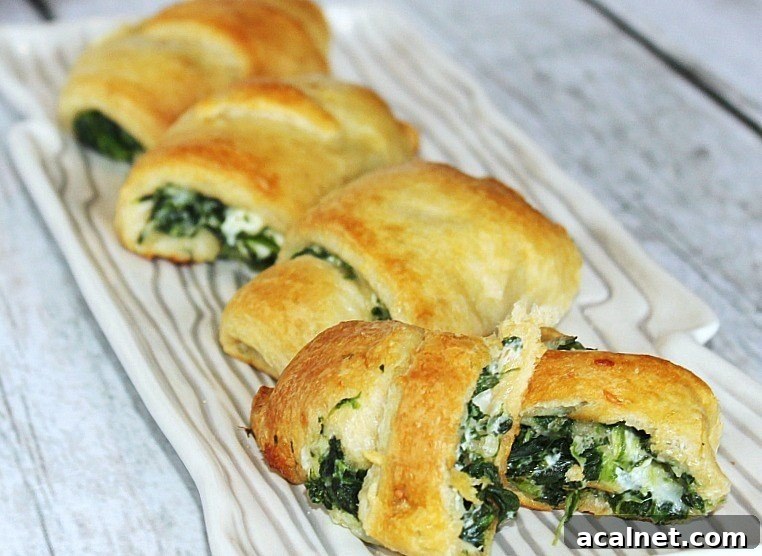 Spinach artichoke crescent rolls
