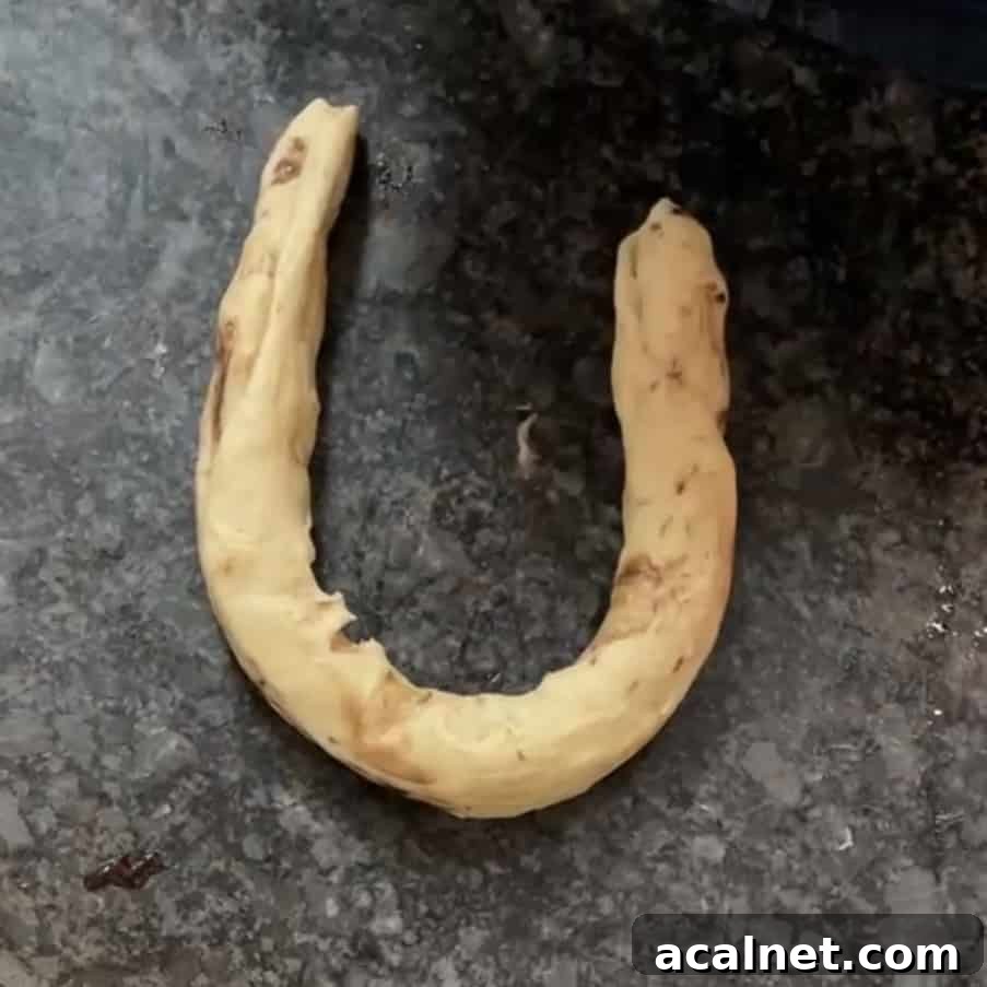 dough log u shape