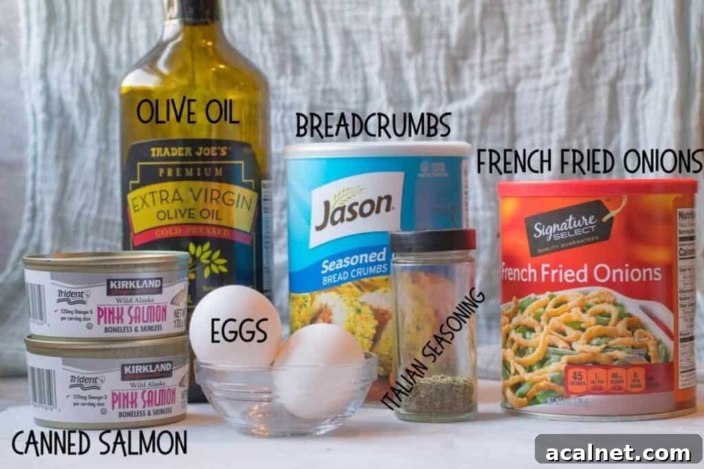 ingredients for salmon patties