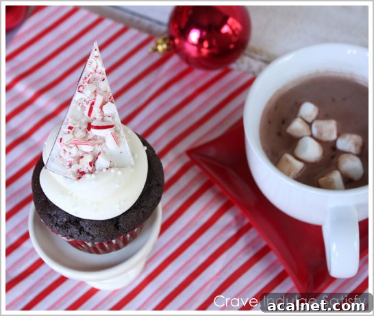 Peppermint Hot Chocolate Cupcakes Recipe