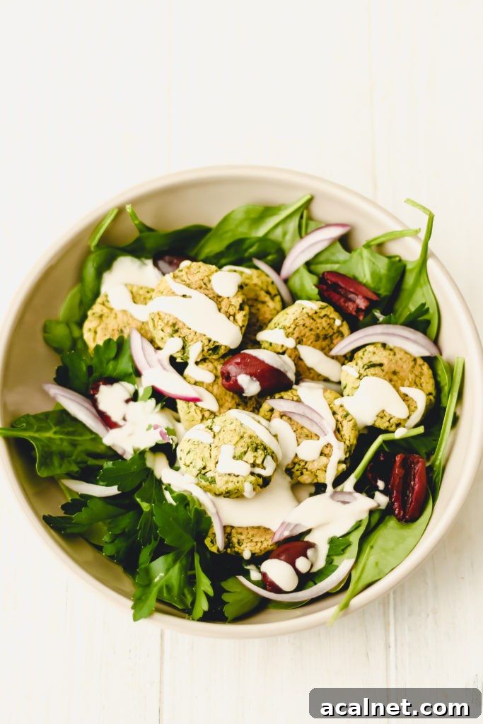 Easy Baked Falafel with Tahini Sauce Gluten Free + Vegan