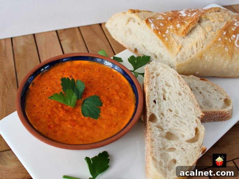 Mojo Picante, Spanish Red Pepper Sauce. This is a lovely tasting sauce popular in the Canary Islands. Serve with Tapas, goes great with seafood, chicken and pork. It's delicious! Will also keep refrigerated if you want to make ahead. Simple ingredients, easy recipe and out of this world in flavor! | Lovefoodies.com