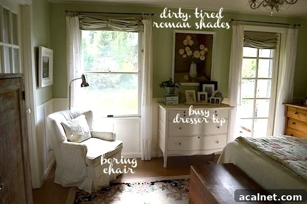 Master bedroom before-chair-windows-ORC :: An Oregon Cottage