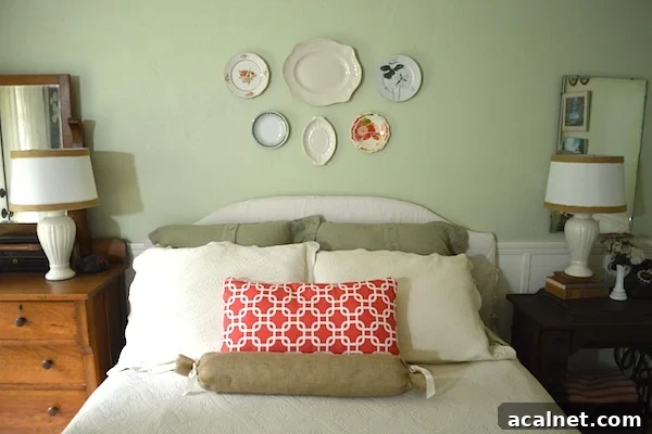 Master Bedroom bed and lamps-after :: An Oregon Cottage