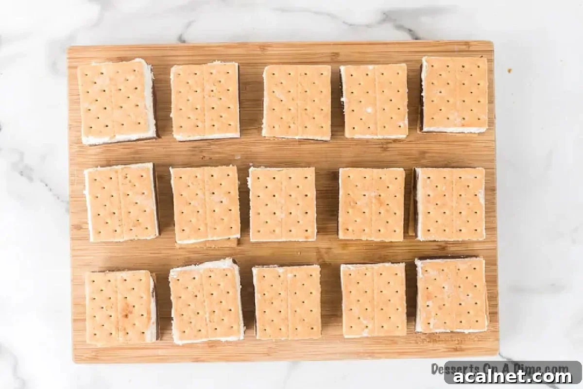 Bars on cutting board. 