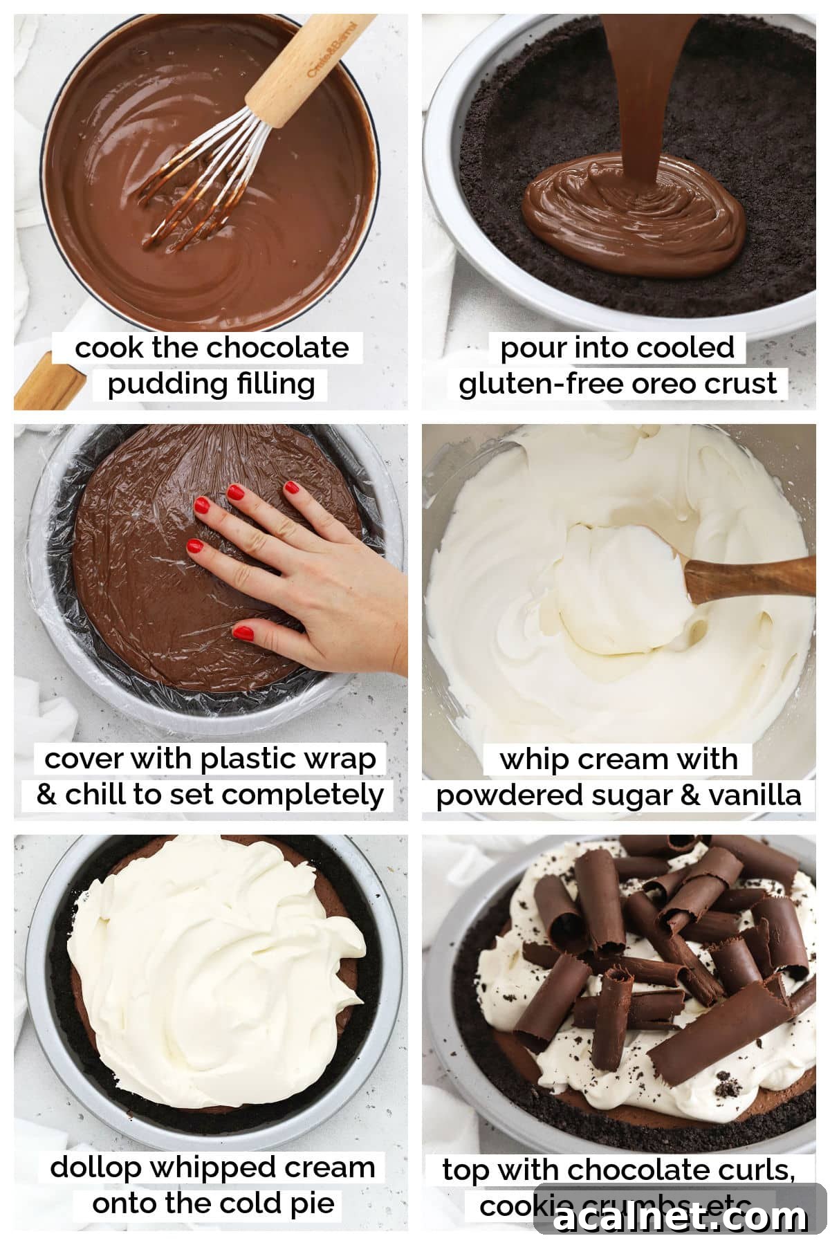 Decadent Gluten-Free Chocolate Pie Recipe for Chocolate Lovers 5 making gluten-free chocolate pie, step by step
