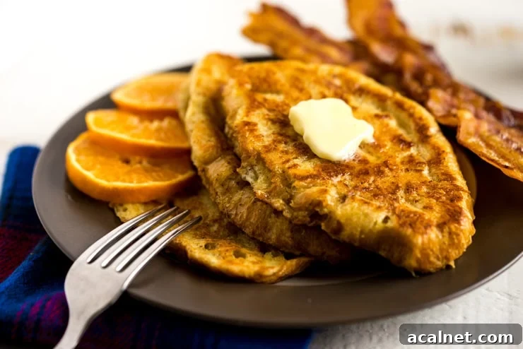 Croissant French toast - creamy, buttery, and practically melts in your mouth