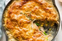 Turkey Pot Pie with Flaky Puff Pastry Crust