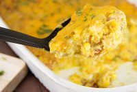 Creamy Baked Corn Casserole with Cheesy Crust