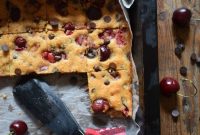 Chewy Cherry Chocolate Chip Blondies
