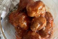 Smoked Meatballs with Tangy BBQ Glaze